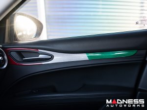 Alfa Romeo Stelvio Door Trim - Carbon Fiber - Interior Door Trim Kit - Italian Theme - Feroce Carbon Alfa Romeo Stelvio Door Trim - Carbon Fiber - Interior Door Trim Kit - Italian Theme - Feroce Carbon